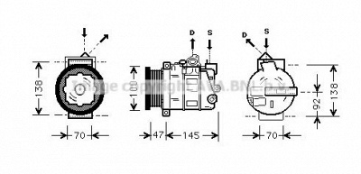 AVA QUALITY COOLING msak390 -  Компрессор, кондиционер
